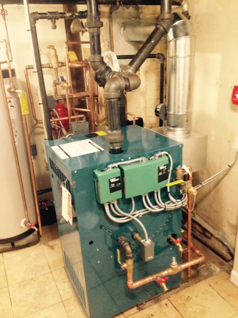 Steam Boiler installed by Winters Home Services on Cabot St, Waltham
